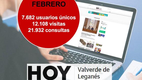 HOY Valverde de Leganés cierra febrero con más de 12.000 visitas