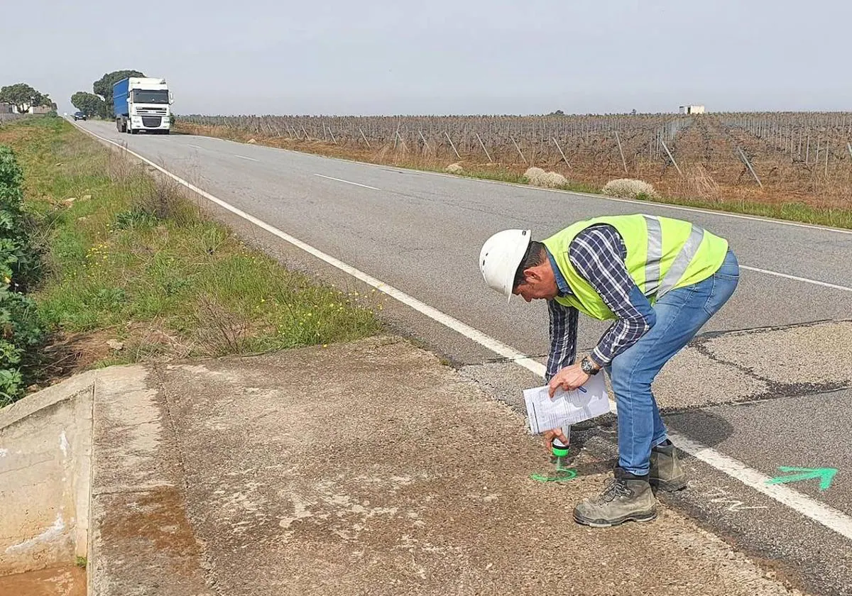 Pirmeros trabajos en la carretera