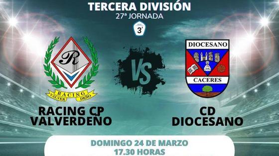El Racing Valverdeño quiere olvidar la derrota en Castuera a costa del Diocesano