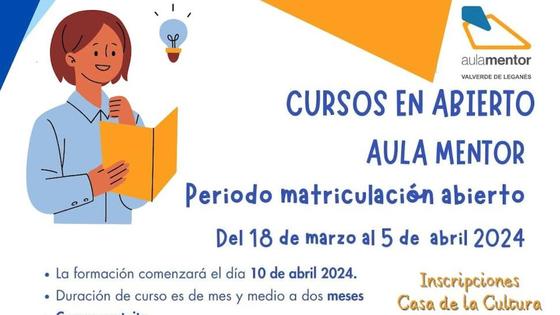 Abre el plazo de inscripción para nuevos cursos del programa Aula Mentor