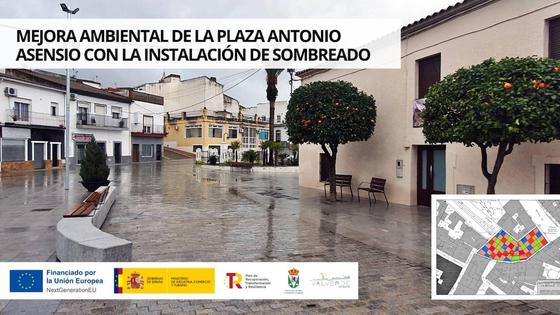 La plaza Antonio Asensio contará con sombreado