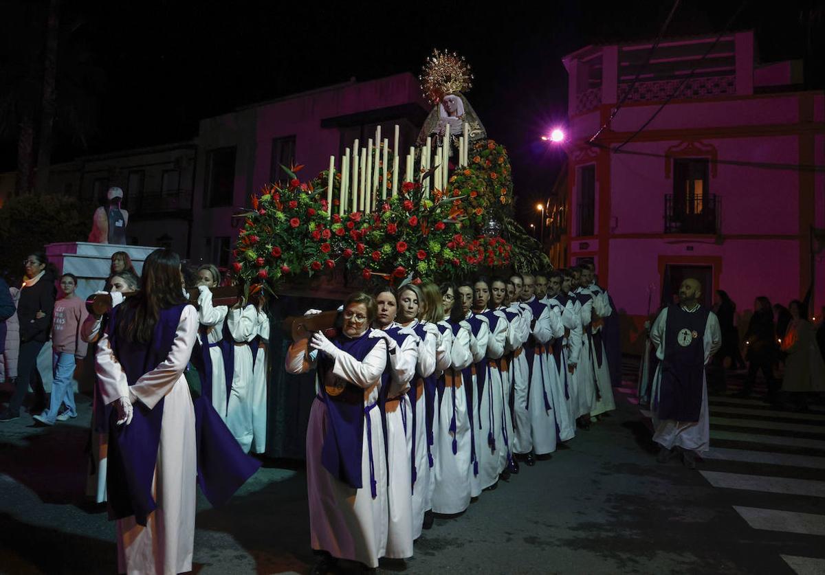 Procesión del 'Silencio', con la Virgen de la Soledad