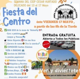 La Fiesta del Centro en el 'César Hurtado' es este viernes por la tarde