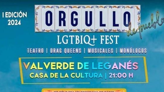 Valverde abrirá el festival 'Orgullo de Pueblo LGTBIQ + Fest'