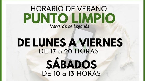 El punto limpio cambia al horario de verano