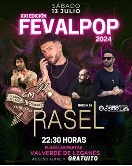 Llega Fevalpop 2024 con Rasel como cabeza de cartel