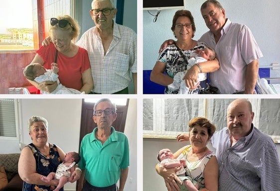 El pequeño Hugo García Corbacho conoce a sus ocho bisabuelos
