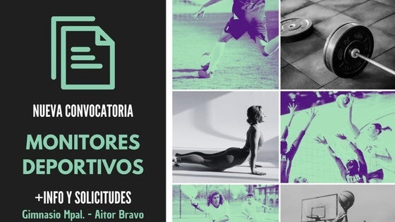 El lunes acaba el plazo para presentarse a la convocatoria de monitores deportivos