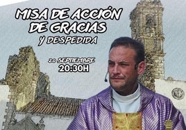 A las 20.30 horas, misa de Acción de Gracias y Despedida de José María Sánchez Hernández