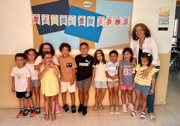Alejandra sigue este curso en su colegio de Valverde de Leganés