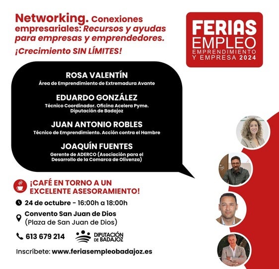 Este jueves tendrá lugar la Feria del Empleo, el Emprendimiento y la Empresa en Olivenza