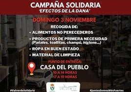 Recogida de alimentos, ropa y productos de necesidad