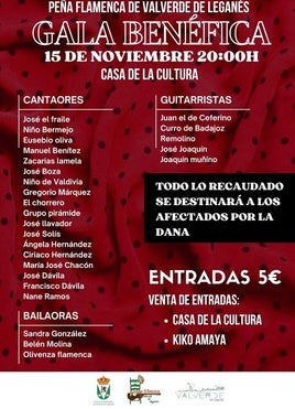 La Peña Flamenca organiza una gala solidaria con los afectados por la Dana