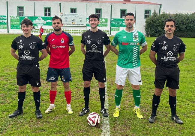 Capitanes y trío arbitral