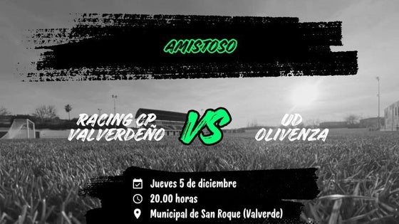 El Racing CP Valverdeño recibe al UD Olivenza esta tarde