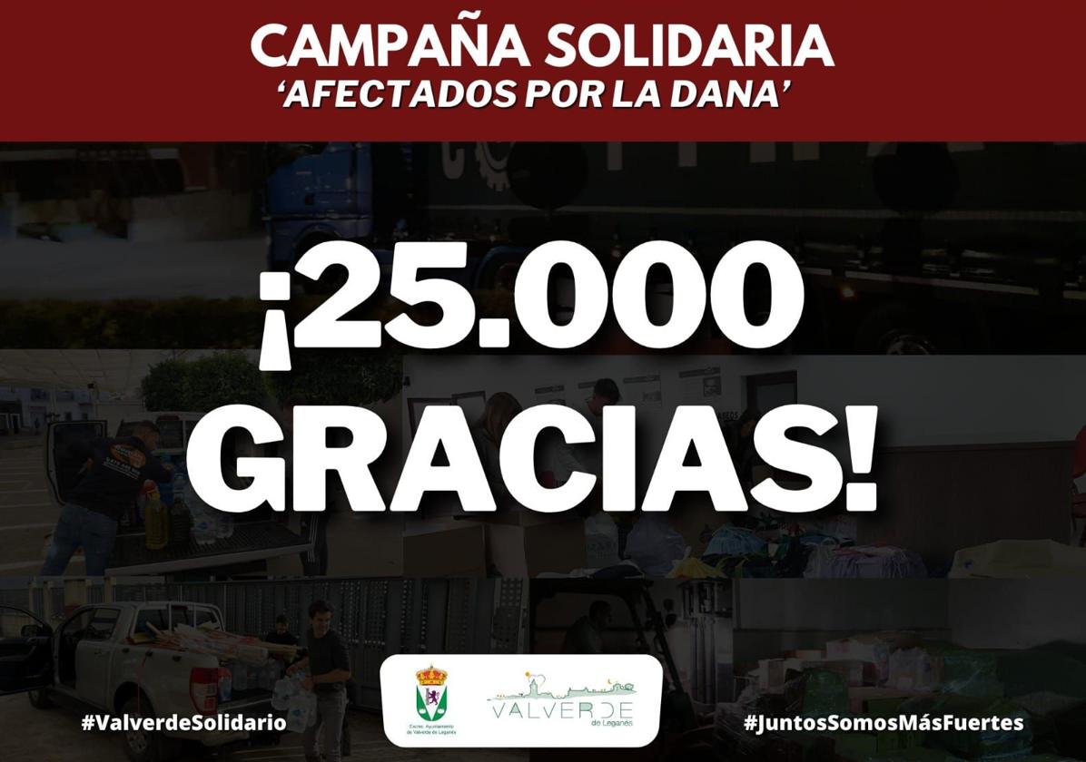 Los valverdeños donan 25.000 euros a los afectados por la Dana