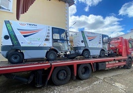 Llegada de las dos barredoras