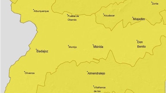 Alerta amarilla en Valverde por tormentas y viento