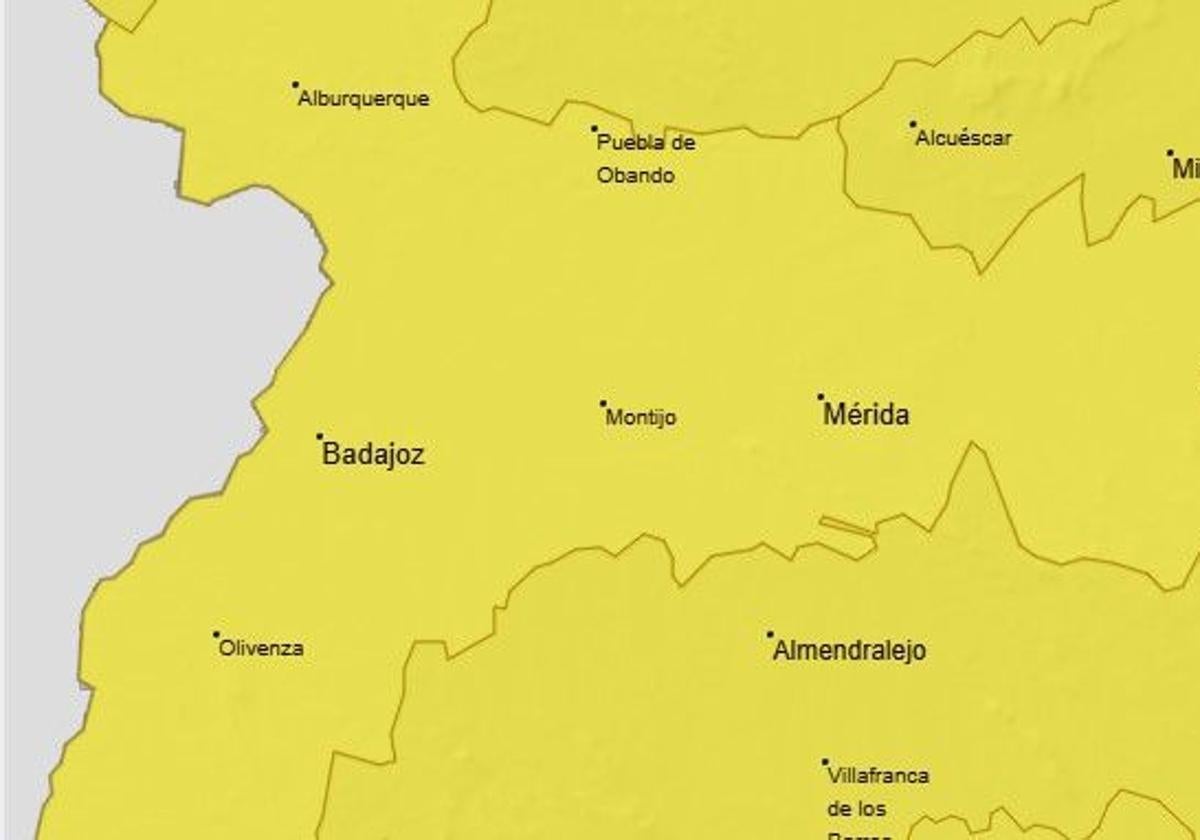 Alerta amarilla en Valverde por tormentas y viento