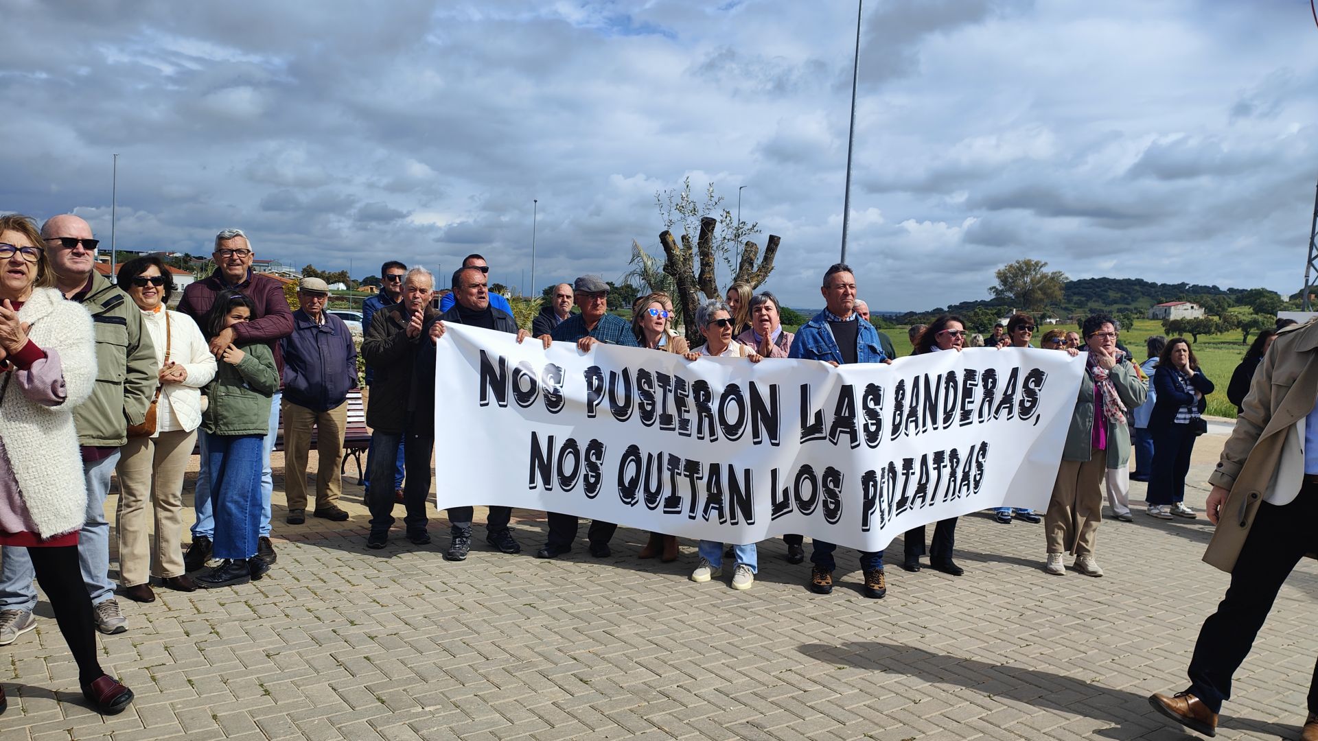 Manifestación de los vecinos de Olivenza