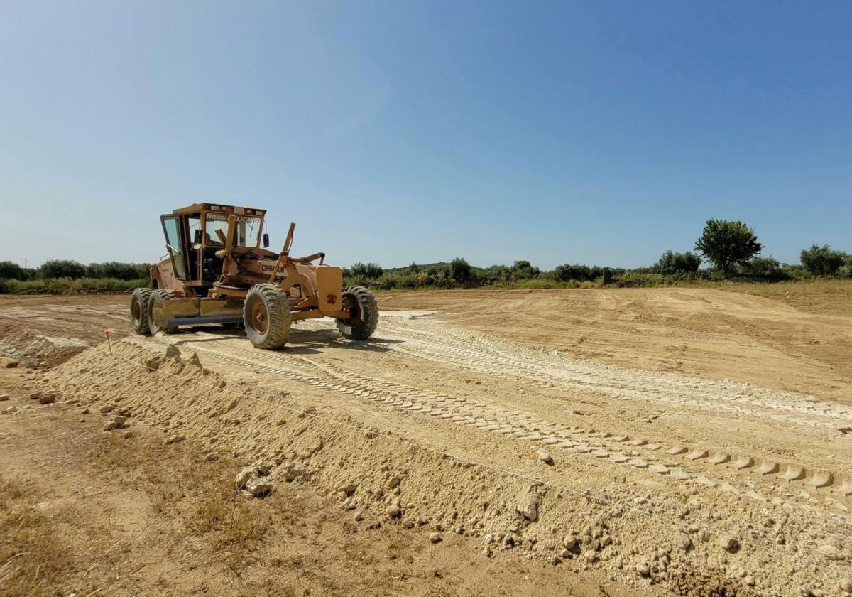 Avanzan las obras del parking de autocaravanas