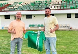 Antonio Bravo, presidente del club, junto a Alejandro Durán, nuevo entrenador