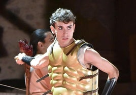 Ángel Luis en el Teatro Romano de Mérida