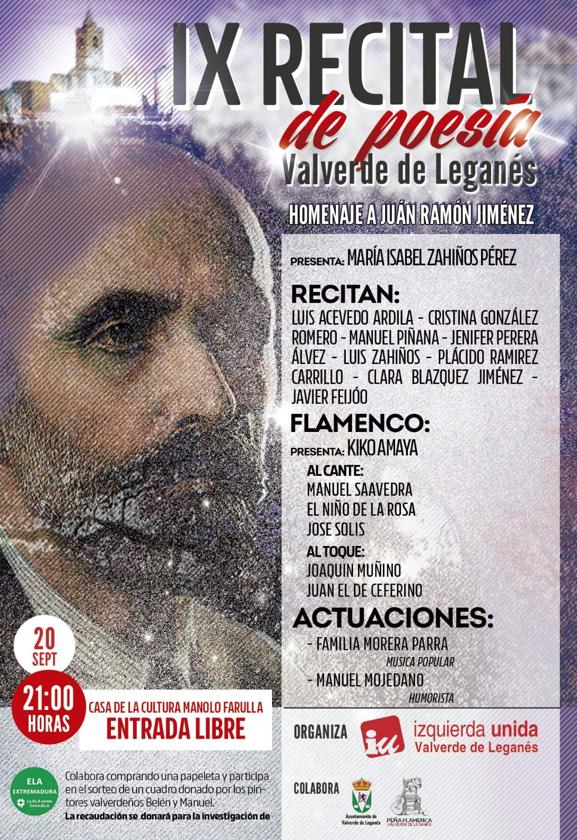 La novena edición del Recital de Poesía es este sábado