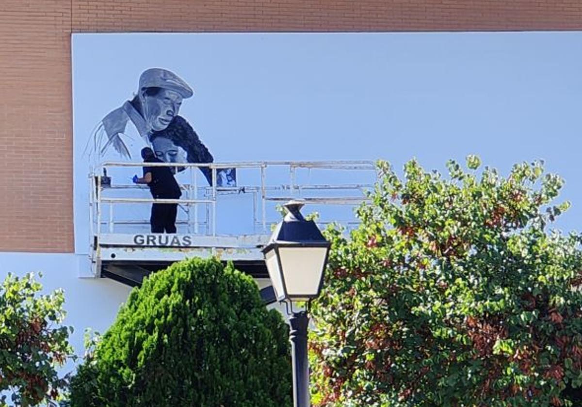 Durante los trabajos de pintura