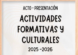 A las 18.30 horas es la gala de presentación cultural y formativa