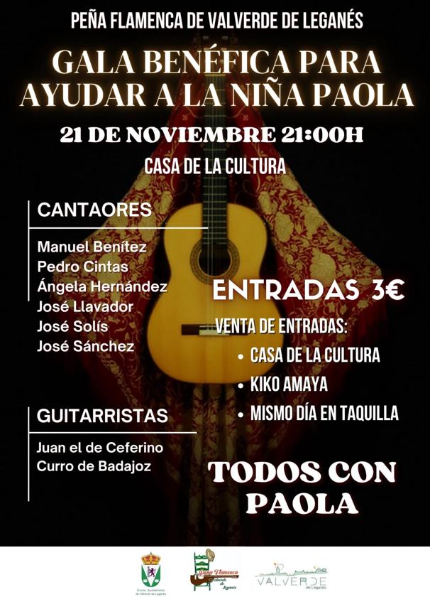 A finales de noviembre habrá una gala flamenca a favor de Paola
