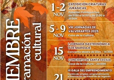 No pierdas detalles de la programación de actividades de noviembre