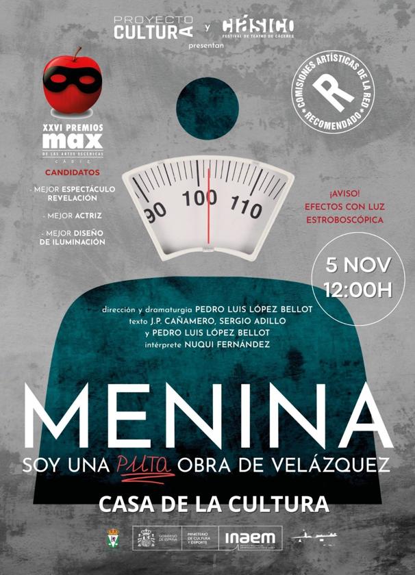 La obra de teatro 'Menina' abre ValverArtex este miércoles