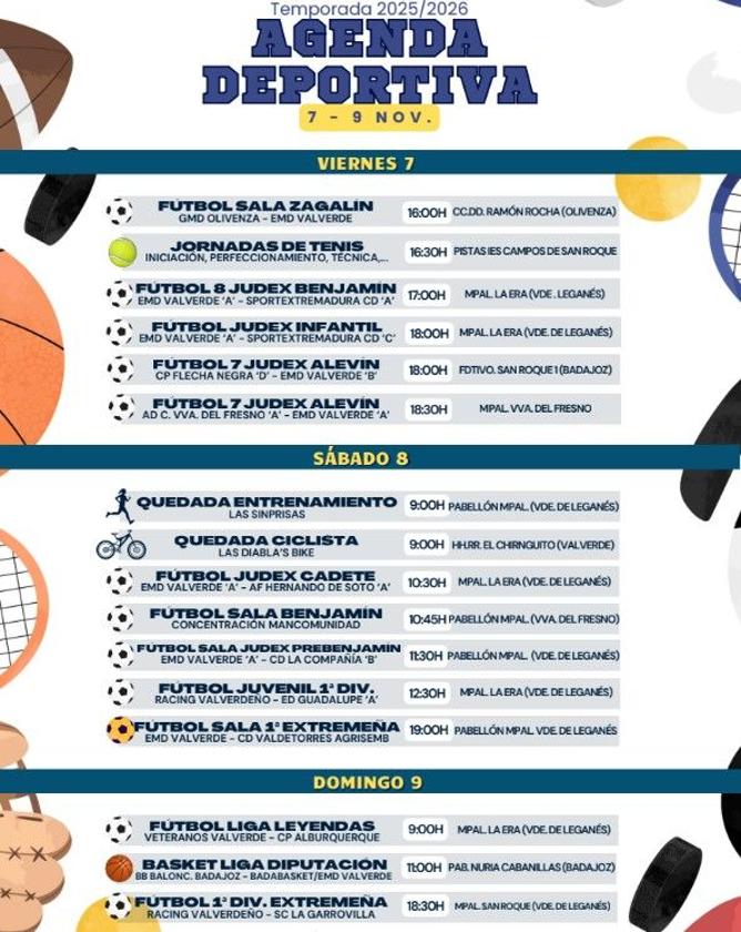 Actividades deportivas para el fin de semana