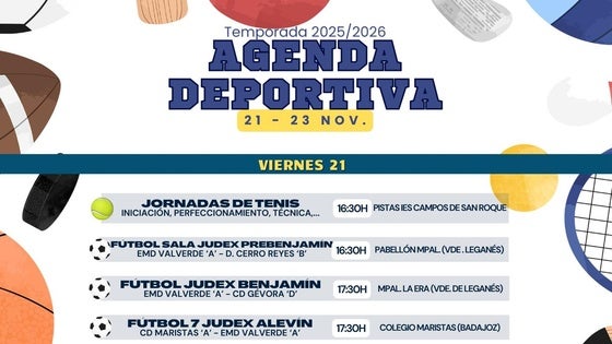 Valverde se prepara para otro fin de semana cargado de deporte
