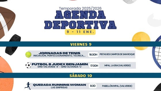 Agenda deportiva del fin de semana en Valverde de Leganés