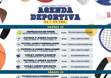 Agenda deportiva del fin de semana