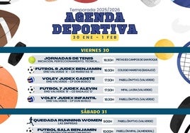 Agenda deportiva del fin de semana