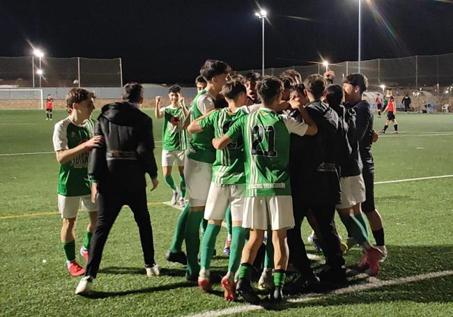 Celebración del gol del triunfo