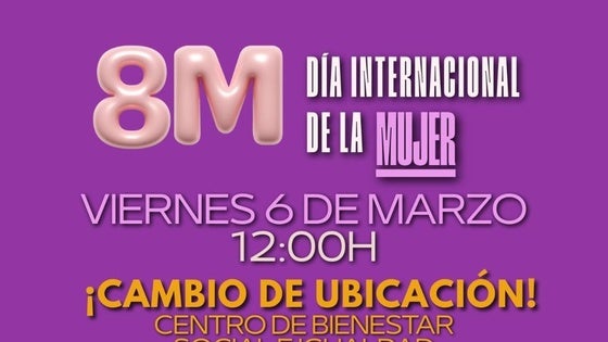 El acto central del 8M cambia de ubicación ante la previsión de lluvia