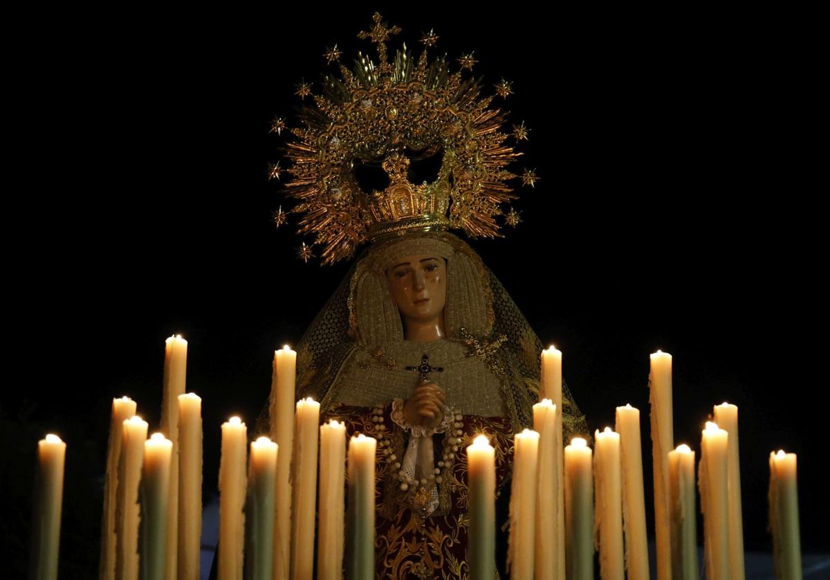 Virgen de la Soledad en la Procesión del Silencio