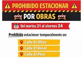 Prohibido estacionar en varias calles por obras durante esta semana