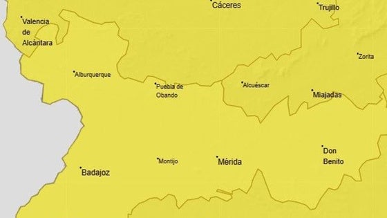 Activada la alerta amarilla por lluvias y tormentas para esta tarde