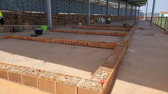 Construcción de las gradas