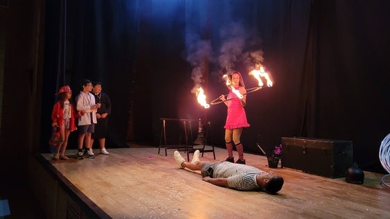 Durante el espectáculo