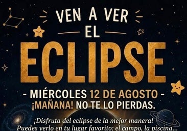 El eclipse se vivirá finalmente en el Auditorio Municipal