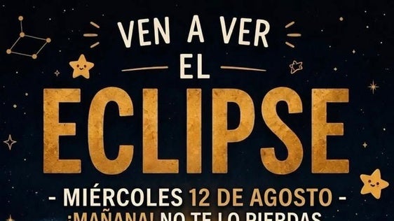 El eclipse se vivirá finalmente en el Auditorio Municipal