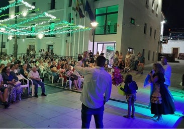 Durante el espectáculo con el que se cerró la feria