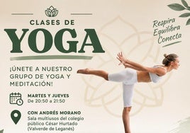 Los martes y jueves se imparten las clases de yoga