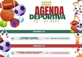 Agenda deportiva del fin de semana